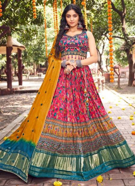 Multi Colour Anaara Tathastu New Latest Designer Ethnic Wear Exclusive Pure Gaji Satin Lehenga Choli Collection 107